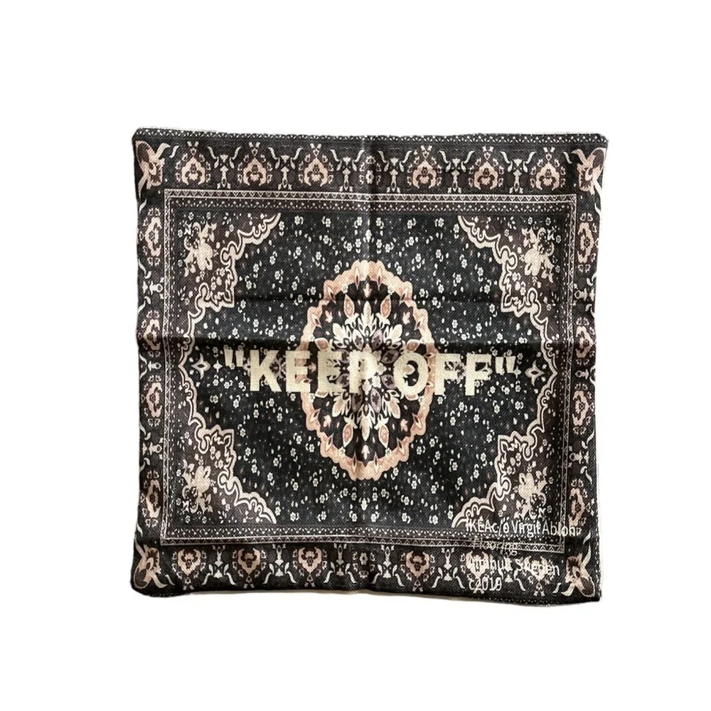 Statement Square Home Throw Pillow Cover “Keep Off” Design Brand New